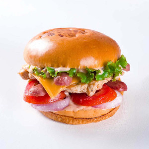 Chicken With Sausage Burger